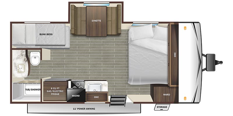 2024 Autumn Ridge 180BH Floorplan