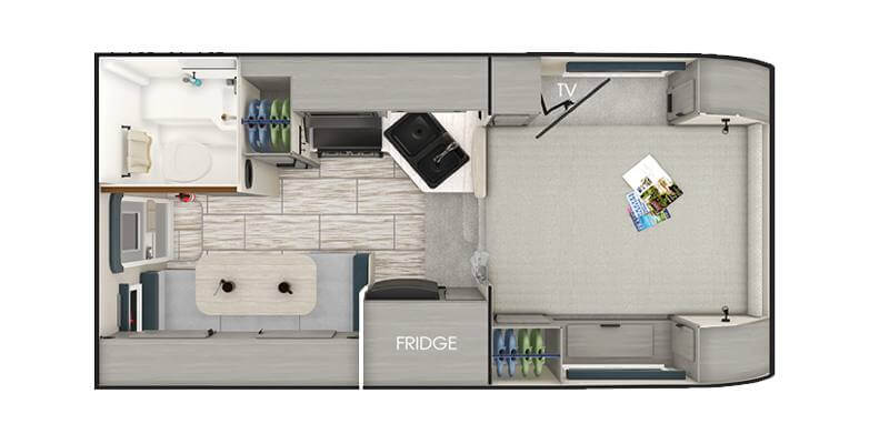 2024 Lance 850 Truck Camper Floorplan