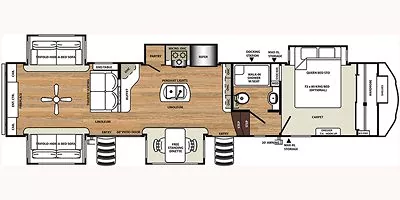 2019 Forest River Sandpiper 389RD Floorplan