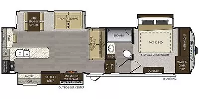 2017 Keystone Avalanche 330GR Floorplan