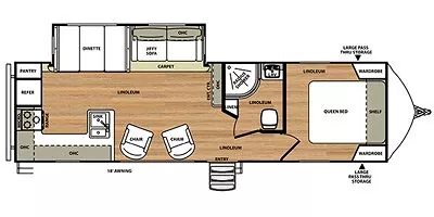 2015 Forest River Vibe Extreme Lite 268RKS Floorplan