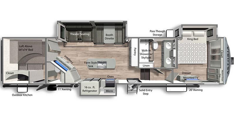 2024 Dutchmen Astoria 3603LFP Floorplan