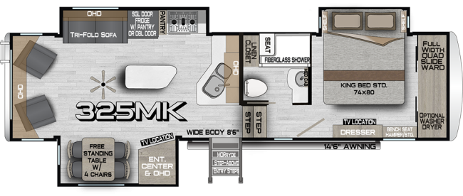 2026 Arctic Fox 325MK Floorplan