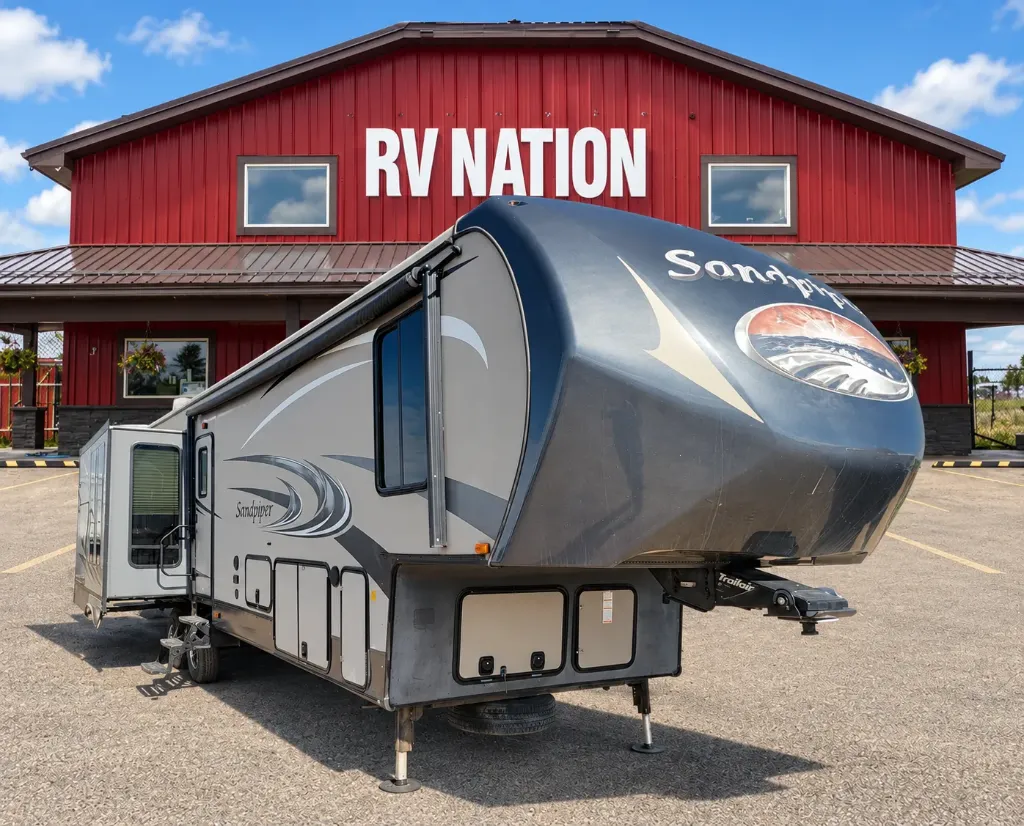 2015 Forest River RV Sandpiper 360PDEK-Luxury Floor Plan! Rear Patio!